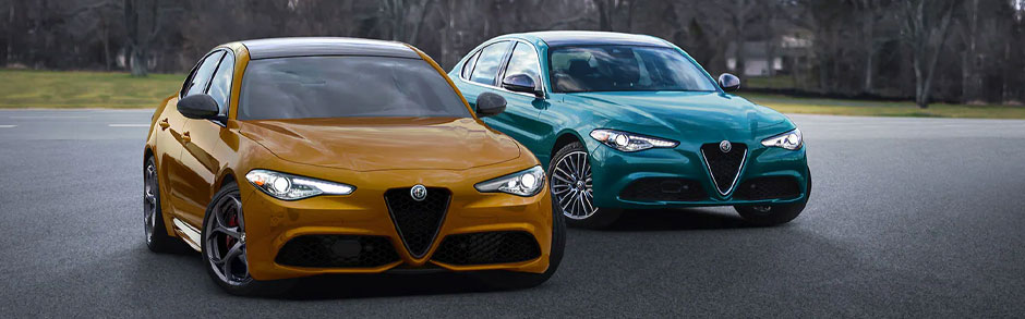2021 Alfa Romeo Giulia in Orca GT Junior and Verde Montreal